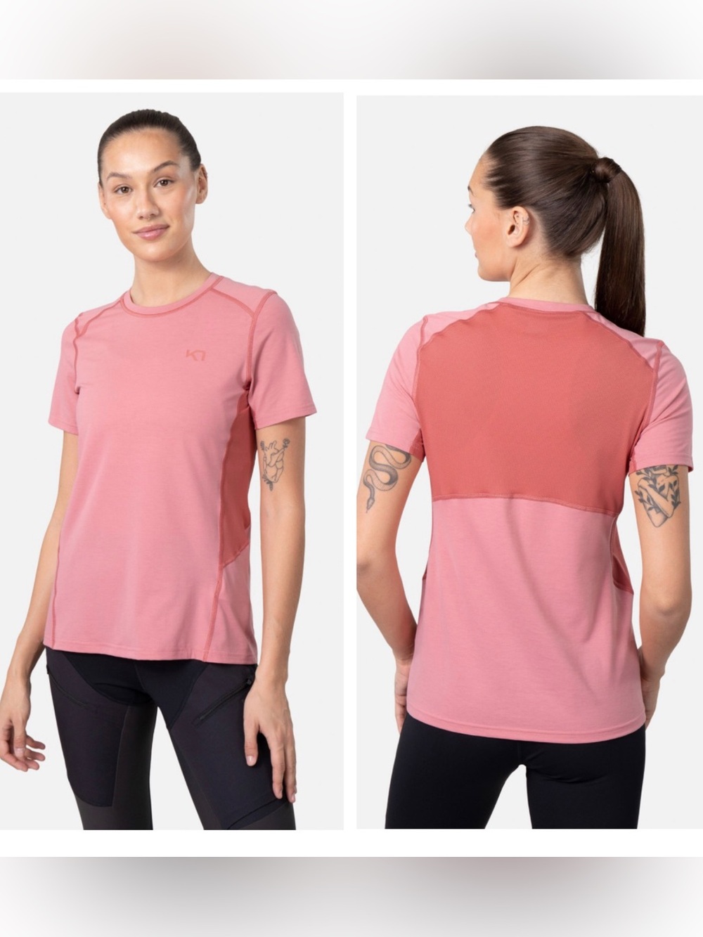 NWT Kari Traa Sval short sleeve t shirt lotus pink L lightweight quickdry active